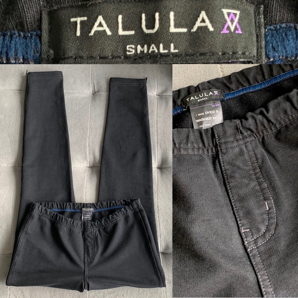 ARITZIA | TALULA Black Pull On Pants With Zippers at Ankles